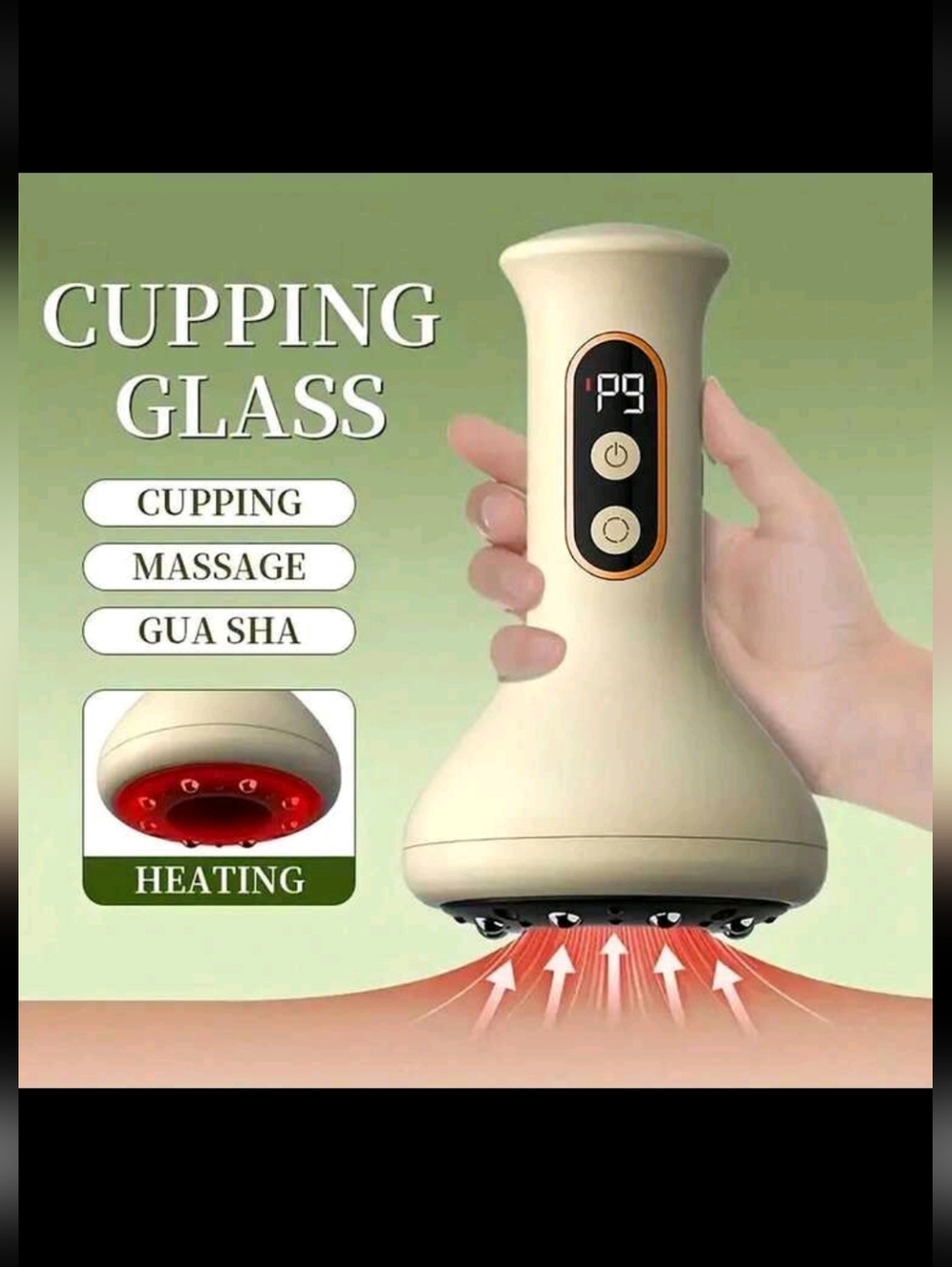 Rechargeable Electric Cupping Massage Device With Box Charging Cord And Manual